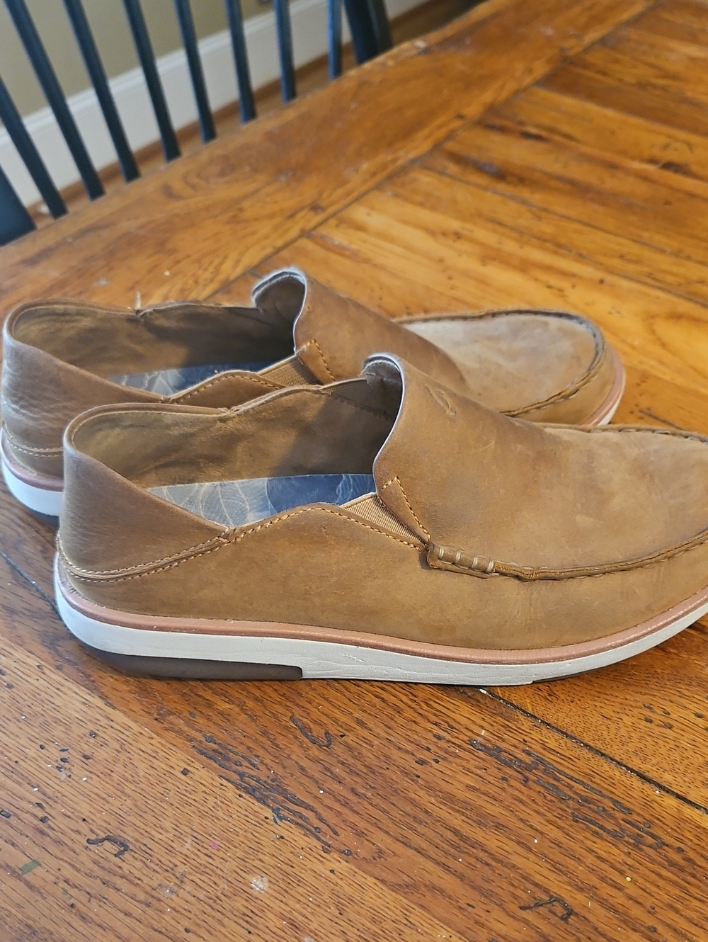 Olukai Men's Slip-On Loafers in Tan Brown